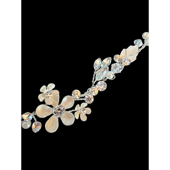 Silver Floral Wire Hair Wreath/Headband/Tiara - Marionat - NWT main image 8